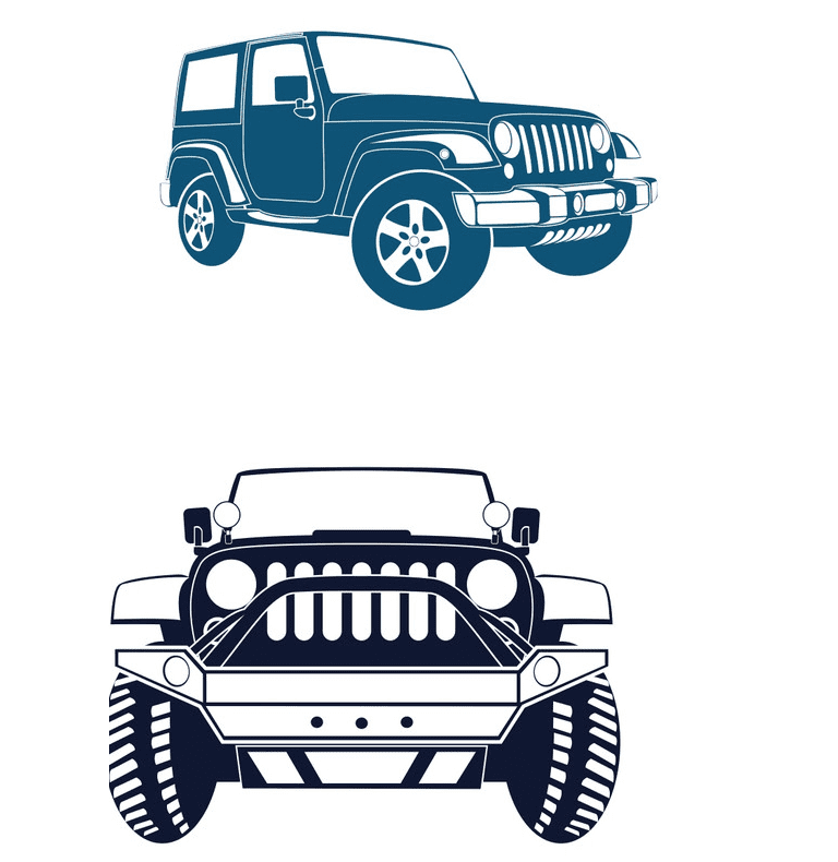 Two Jeep clipart free