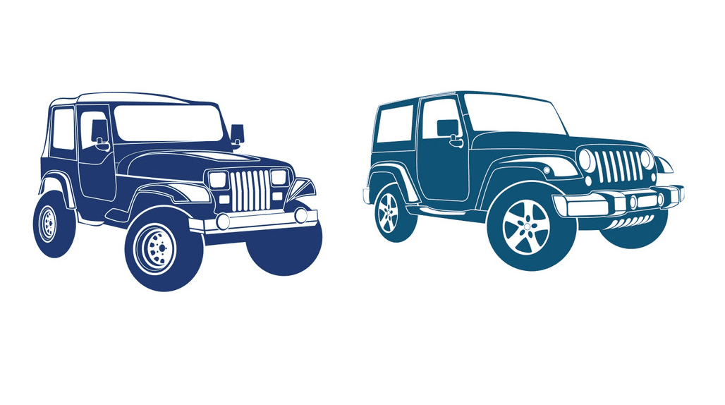 Two Jeep clipart
