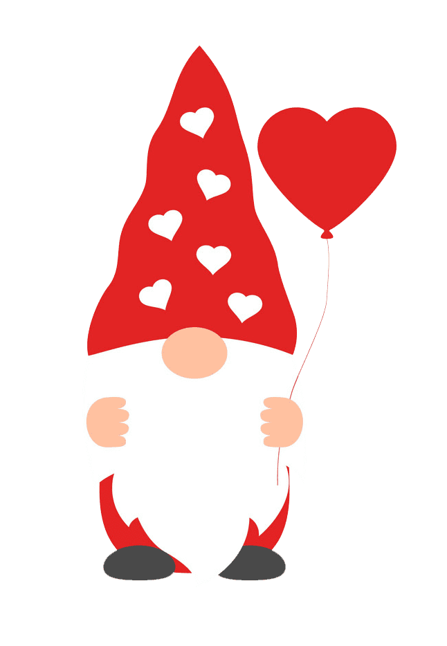 Valentine Gnome clipart free