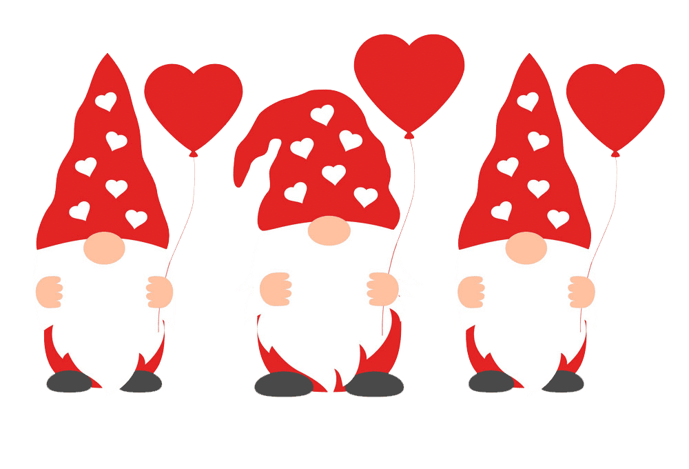 Valentine Gnome clipart png image