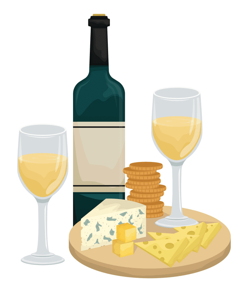 Wine and Cheese clipart 2