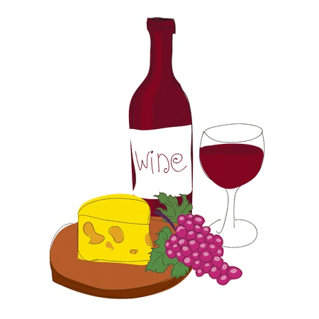 Wine and Cheese clipart 8