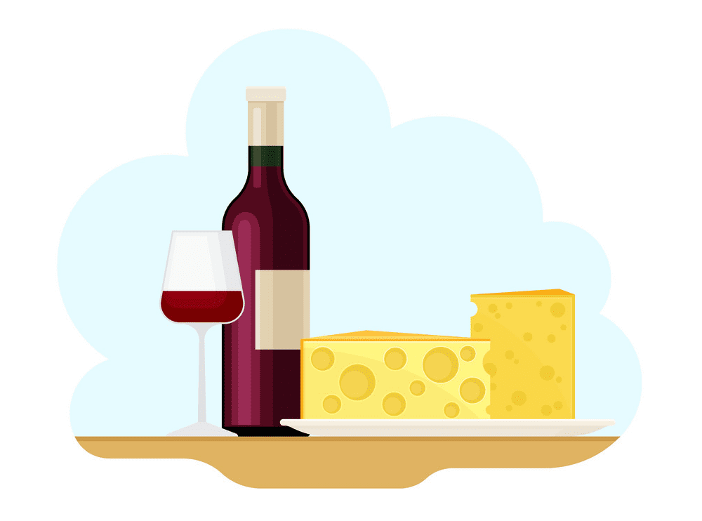 Wine and Cheese clipart 9