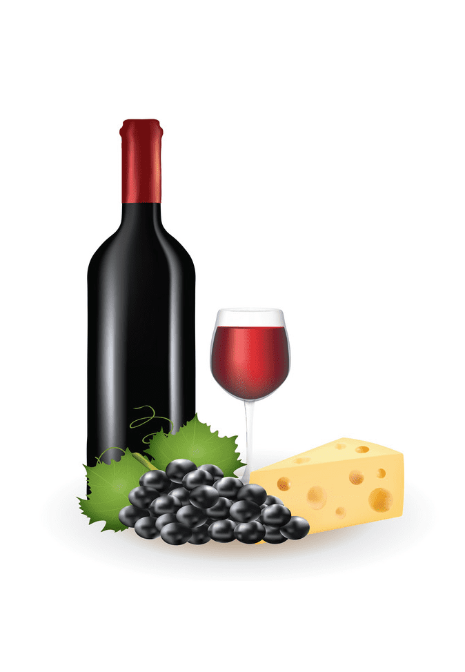 Wine and Cheese clipart for free