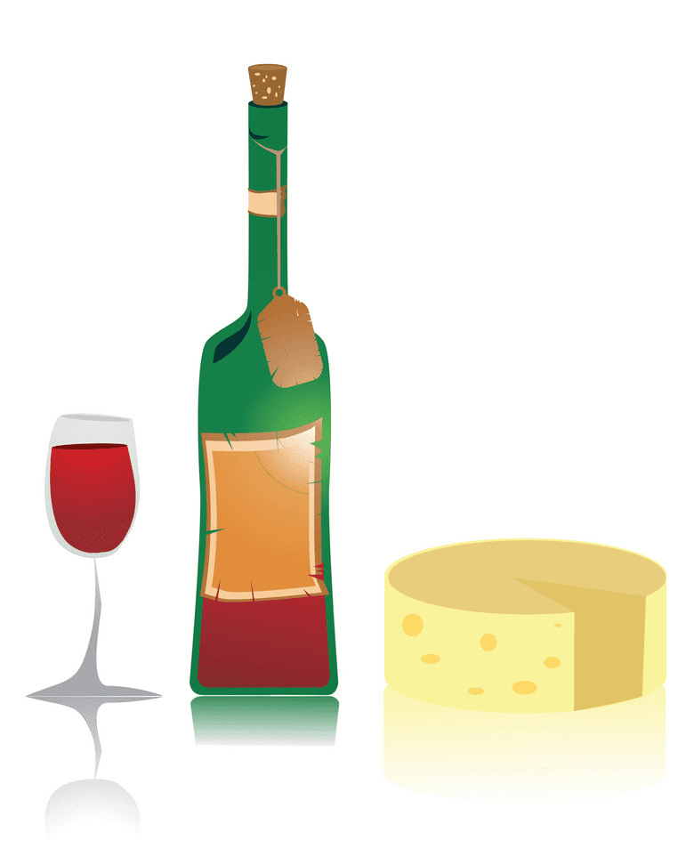 Wine and Cheese clipart free image