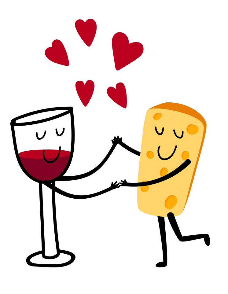 Wine and Cheese clipart free images
