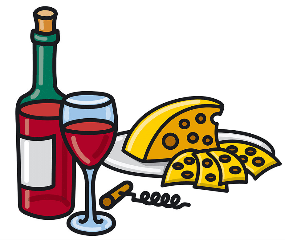 Wine and Cheese clipart free
