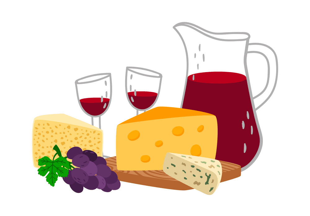 Wine and Cheese clipart image