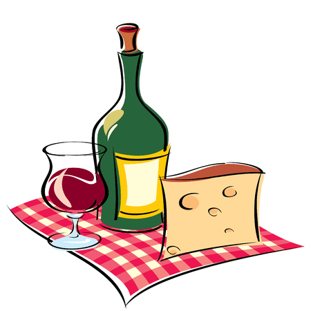 Wine and Cheese clipart picture