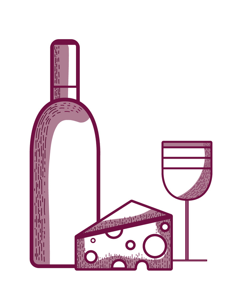 Wine and Cheese clipart png free