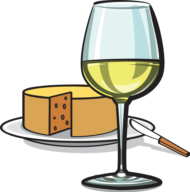 Wine and Cheese clipart