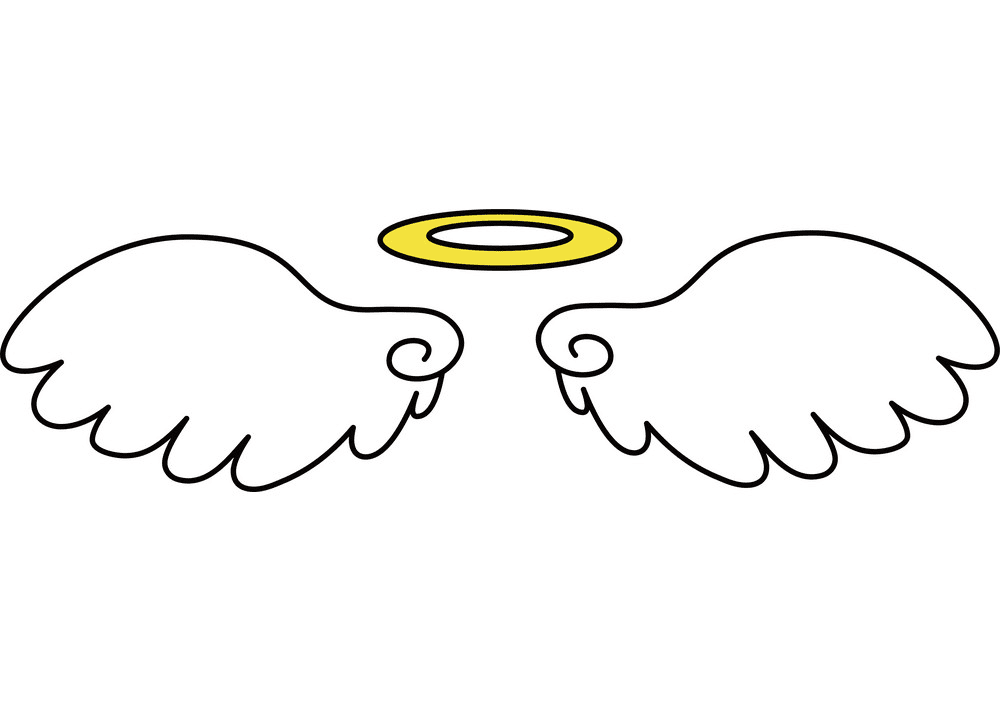 Wings and Halo clipart 1