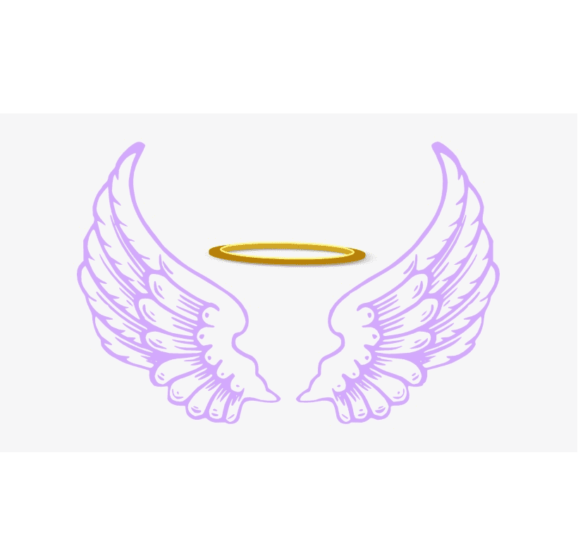 Wings and Halo clipart png free