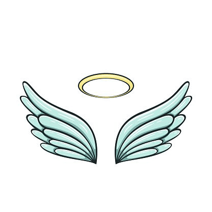 Wings and Halo clipart png