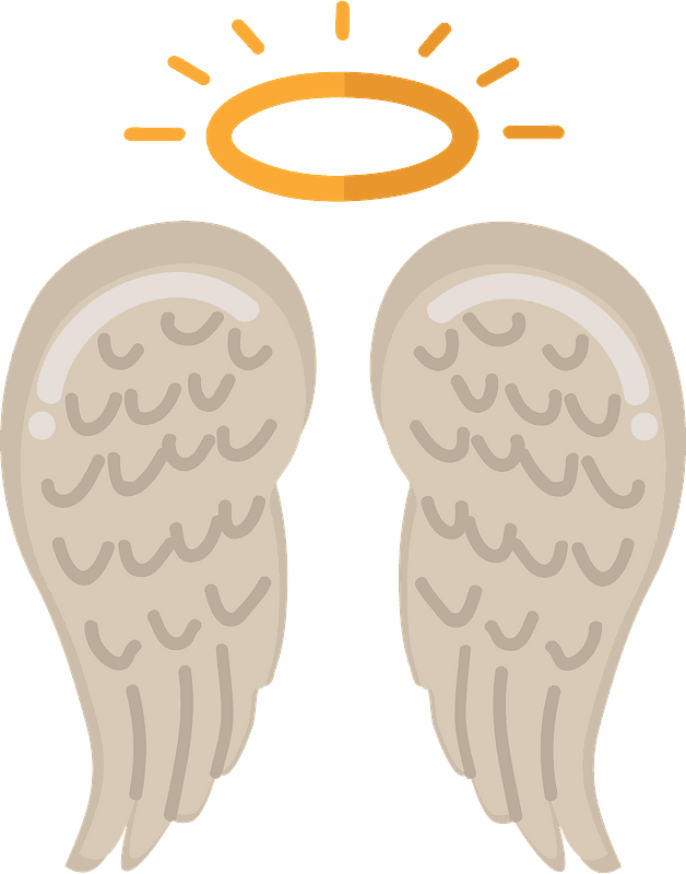 Wings and Halo clipart transparent