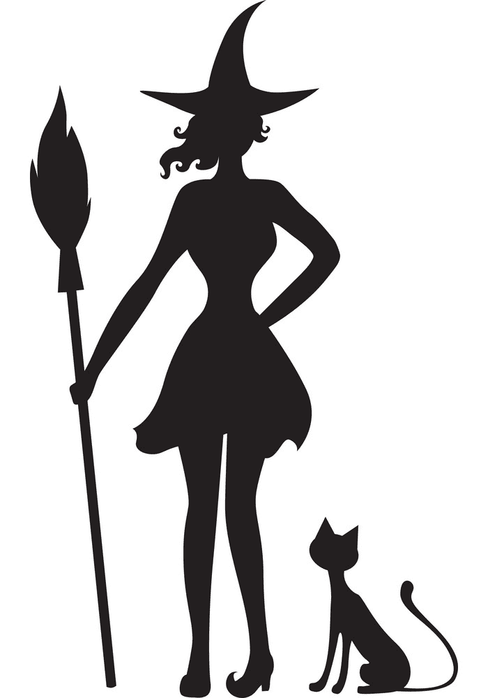 Witch Silhouette clipart