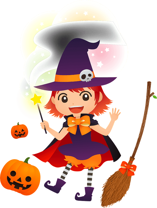Witch clipart transparent background 7