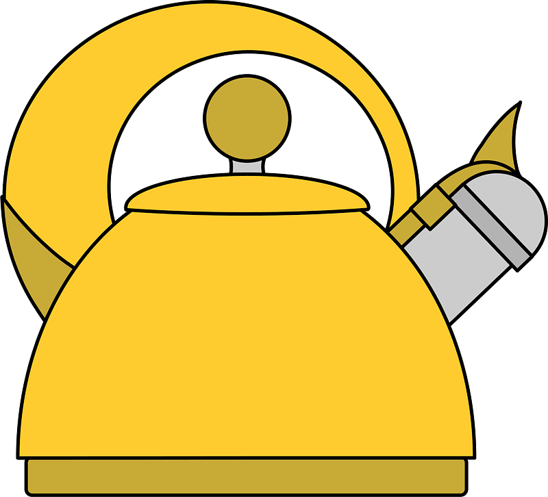 Yellow Teapot clipart transparent