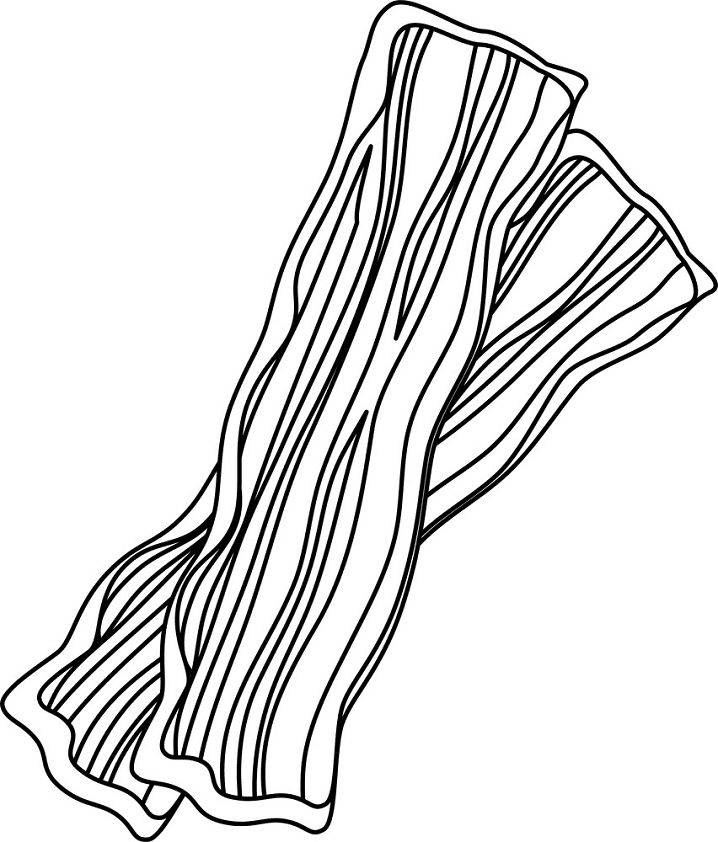 Bacon Clipart Black and White png