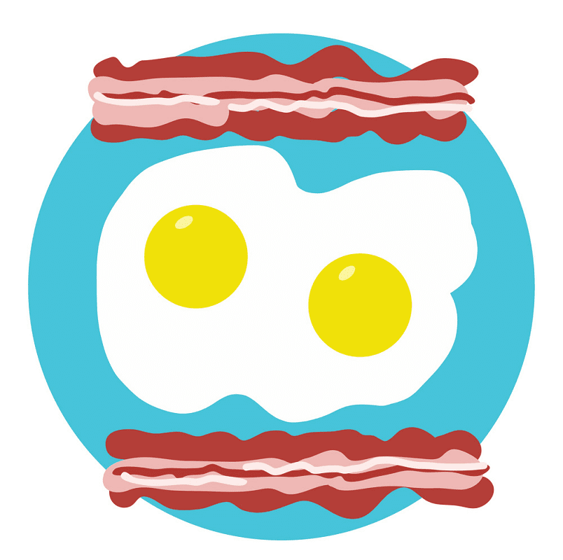 Bacon and Egg clipart for kid