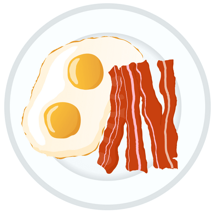 Bacon and Eggs clipart free
