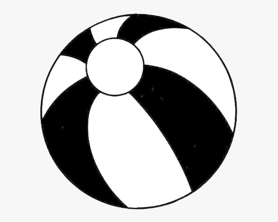 Beach Ball Clipart Black and White for kid