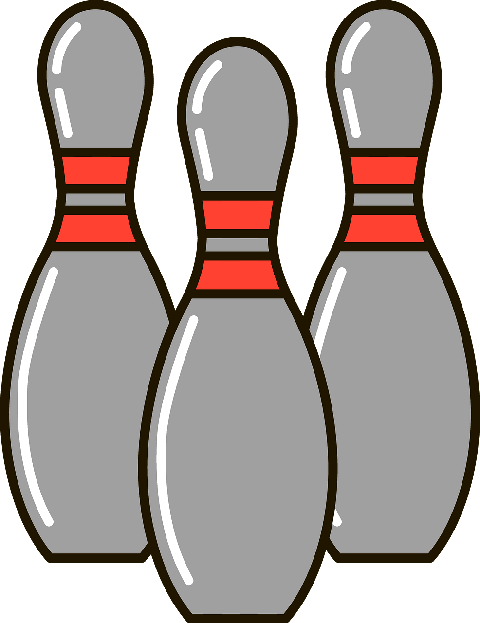 Bowling Pins clipart transparent