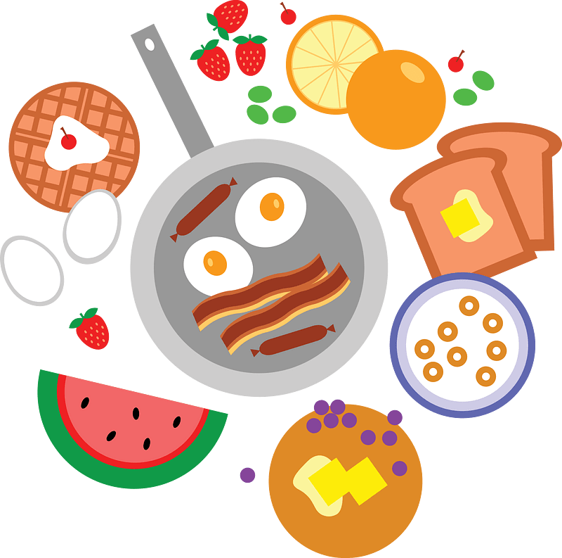 Breakfast clipart transparent for free