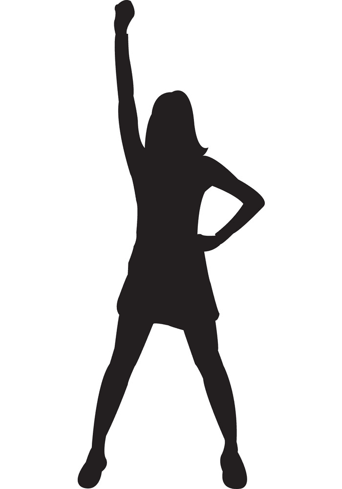 Cheerleader Silhouette clipart for free