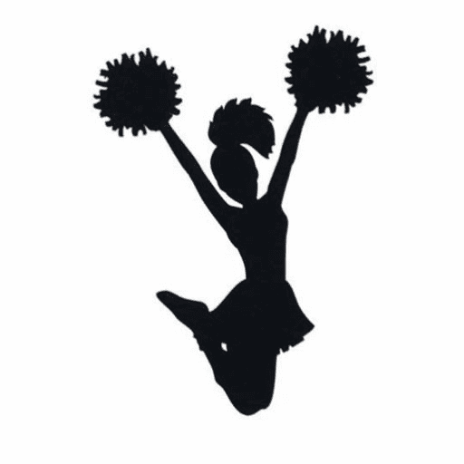 Cheerleader Silhouette clipart for kid