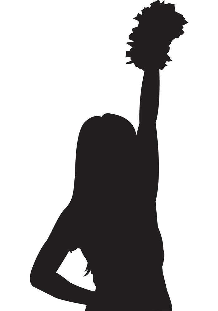 Cheerleader Silhouette clipart free image