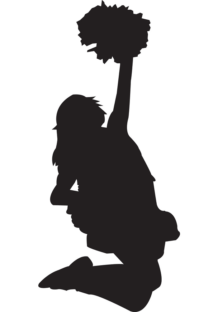 Cheerleader Silhouette clipart picture