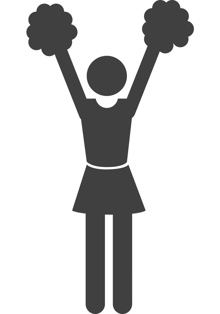 Cheerleader Silhouette clipart png free