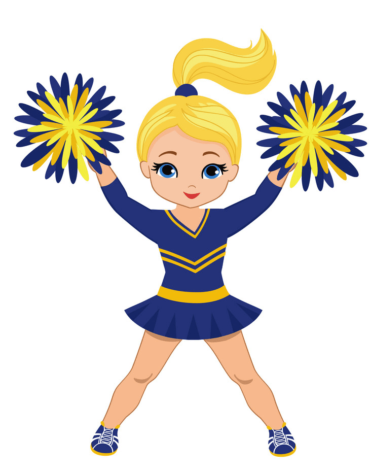 Cheerleader clipart for free