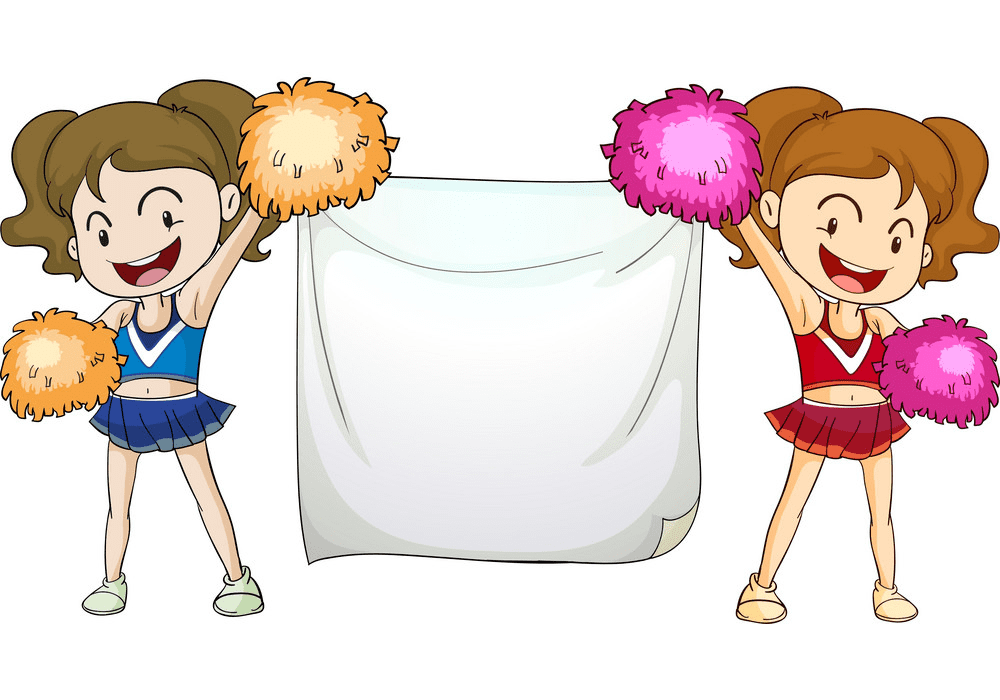 Cheerleaders clipart for free