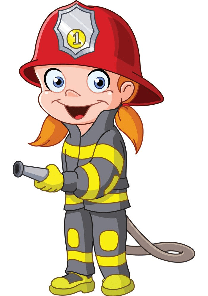 Cute Firefighter clipart free image