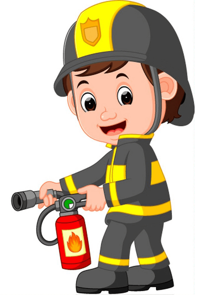 Cute Firefighter clipart png images