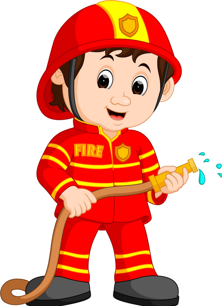Cute Firefighter clipart png