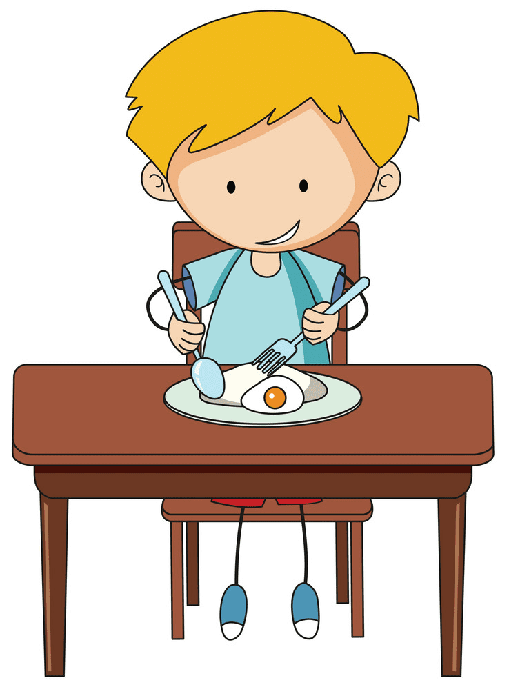 Eating Breakfast clipart 1