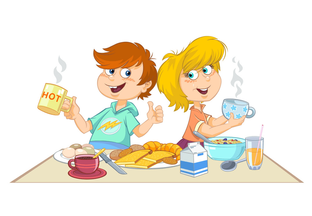 Eating Breakfast clipart 2