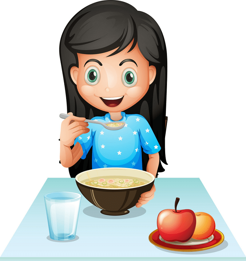 Eating Breakfast clipart free image