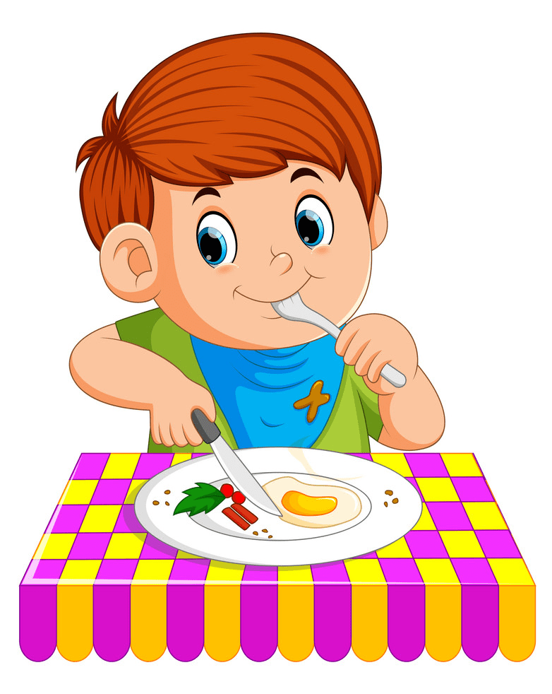 Eating Breakfast clipart free