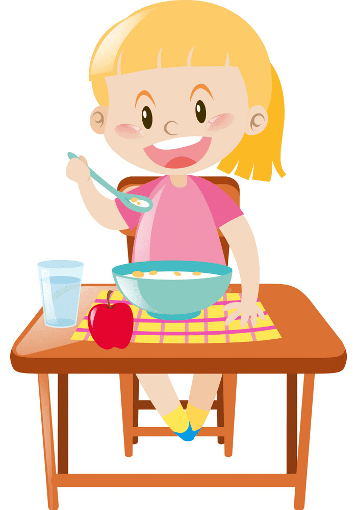 Eating Breakfast clipart png free