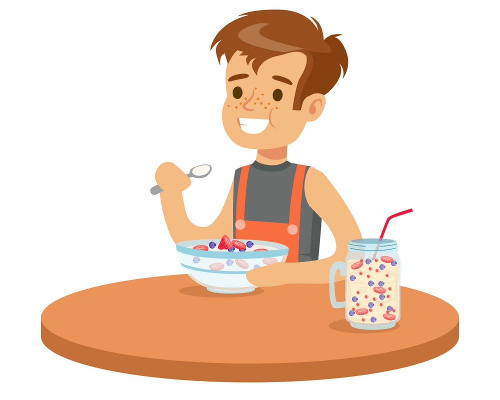 Eating Breakfast clipart png image