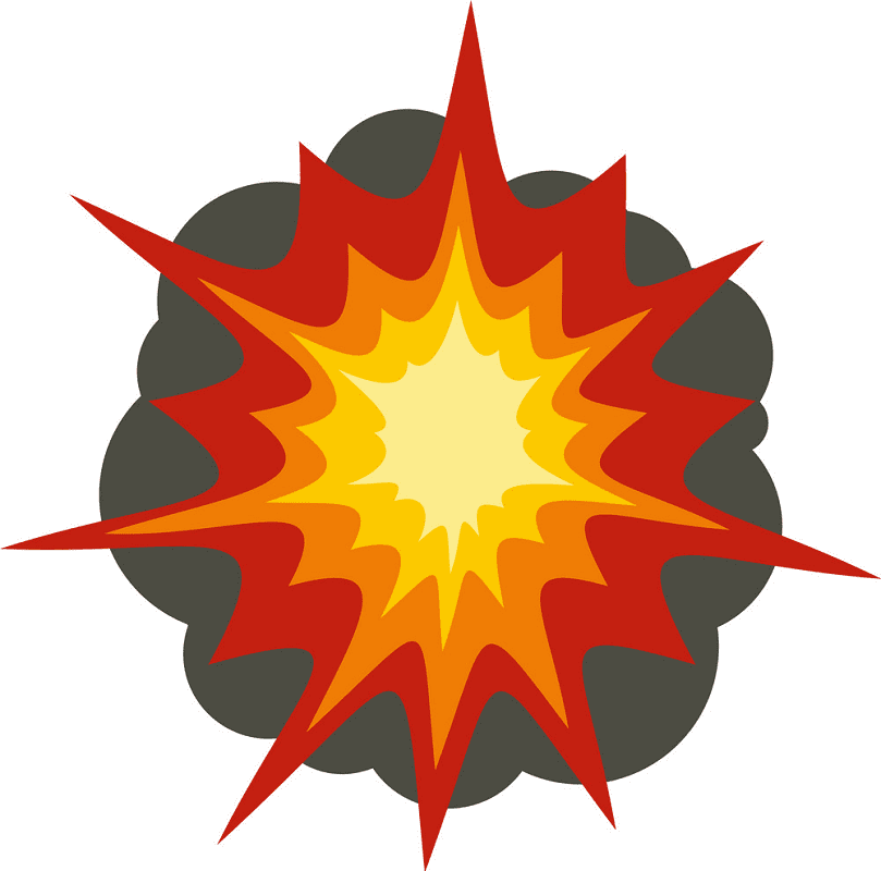 Explosion clipart free for kids