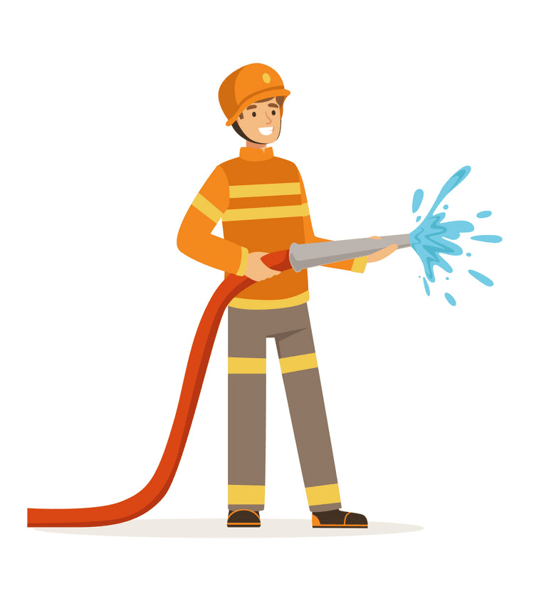 Firefighter Hose clipart free