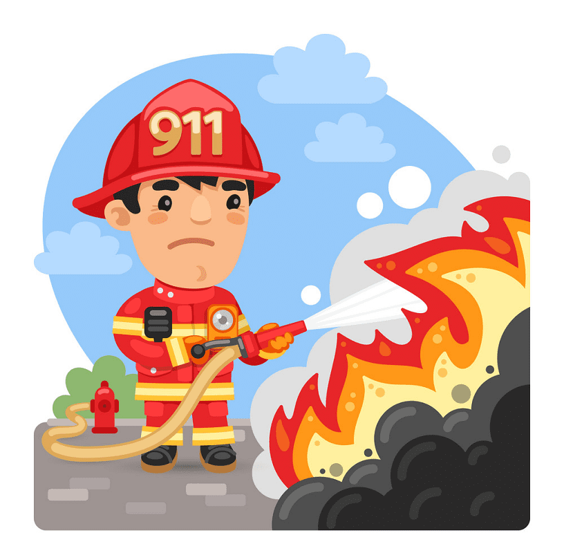 Firefighter clipart 1