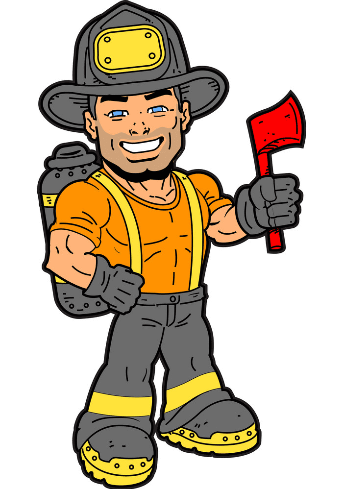 Firefighter clipart 7