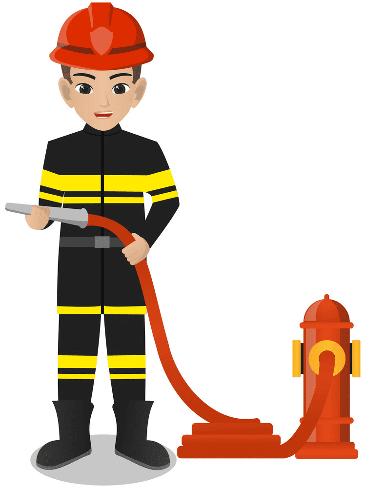 Firefighter clipart free image