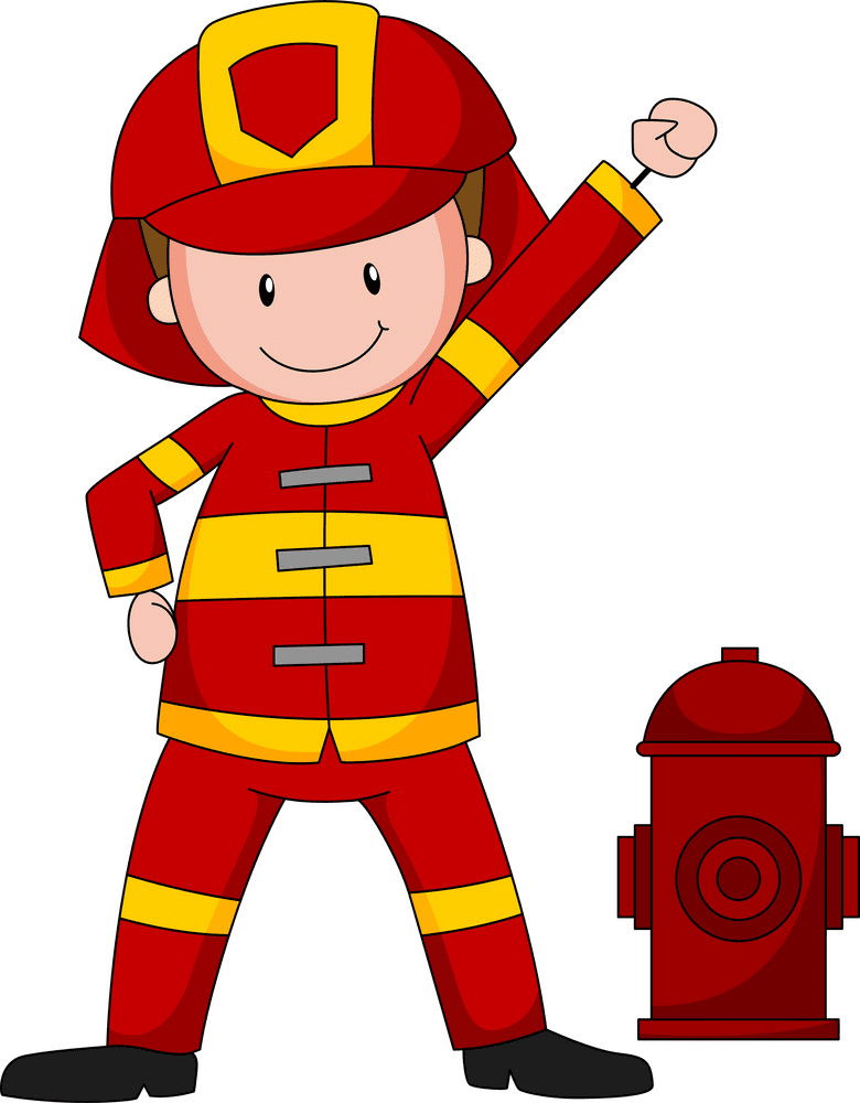 Firefighter clipart image